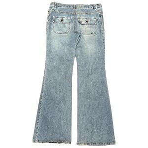 Y2K Thyme Bondage Low Rise Flared Blue Jeans